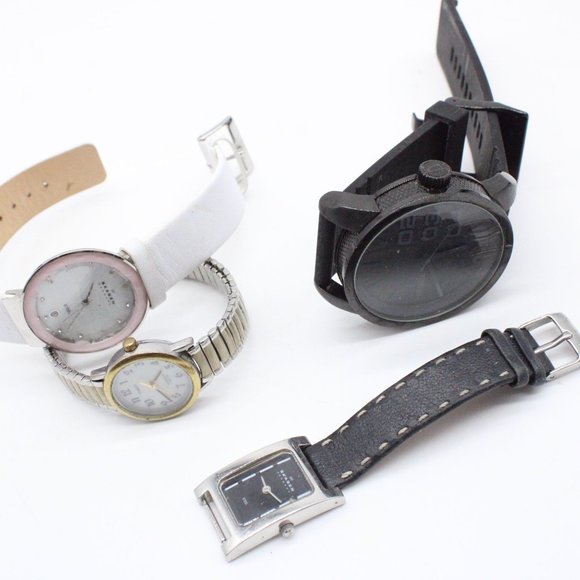 Watch Bundle Lot Of 4 Diesel,Timex,Skagen Watch For Parts Designer - Picture 1 of 9